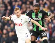 Pervis Estupiñán contra el Tottenham por la jornada 24 de la Premier League
