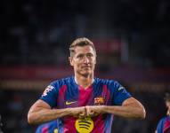 Robert Lewandowski anotó el gol de la victoria del FC Barcelona.