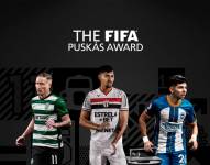Nuno Santos (i), Guilherme Madruga (c) y Julio Enciso (d) son los finalistas al Premio Puskás.