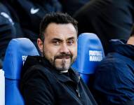Roberto De Zerbi en el banquillo del Brighton
