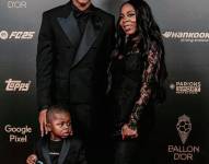 Lamine Yamal y su madre, Sheila Ebana en la gala del Balón de Oro.