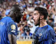 Jugadores del Al Hilal celebrando la clasificación.