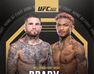 Cartel oficial de la pelea entre Sean Brady y Michael Morales por peso wélter de la UFC