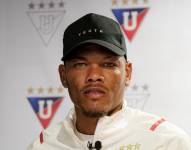 Jefferson Valverde en su presentación con Liga de Quito.