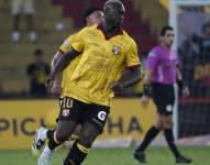 El delantero de Barcelona SC, Felipe Caicedo, en el empate 1-1 ante Universidad Católica