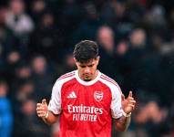 Piero Hincapié ha jugado cinco partidos con el Arsenal en esta temporada.