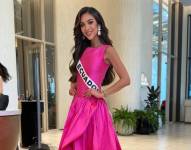 Nadia Mejía antes de la entrevista con el jurado de Miss Universo 2025.