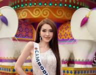 Miss Camboya en el Carnaval de Tailandia.