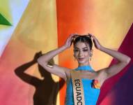 Samantha Quenedit en la previa de la Gala de Traje Típico del Miss Grand International.