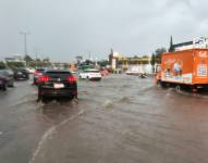 Una acumulación de agua reportada en el kilómetro 8 de la Ruta Viva.