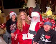 Mariah Carey celebrando la Navidad.
