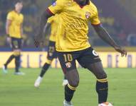 Delantero de Barcelona SC, Felipe Caicedo, en el partido ante Liga de Quito por la fecha 22 de la LigaPro