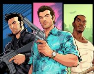 Claude Speed,Tommy Vercetti y Carl Johnson, protagonistas de las primeras tres entregas de los GTA en 3D.