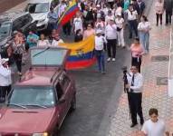Marcha por la paz en Otavalo.