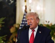 El presidente de EE.UU., Donald Trump, habla en Washington, DC, el 17 de diciembre de 2025.