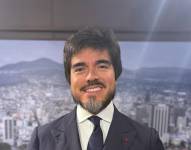 José de la Gasca en el set de Ecuavisa en Guayaquil.