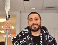 Chicho Trujillo en su primera quimioterapia.