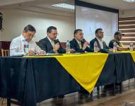 Carlos Alfaro Moreno en audiencia de socios de Barcelona Sporting Club