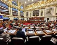Fotografía cedida hoy por el Congreso de Perú, que muestra la sala donde se reúnen los parlamentarios.