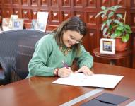 Imagen de María José Pinto, vicepresidenta y ministra de salud encargada.