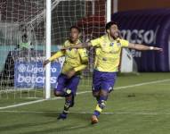 Joaquín Vergés, celebrando su gol.