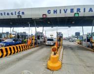 Imagen de archivo de la estación de peaje Chivería, en la vía Guayaquil-Daule.