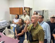Bloque de Seguridad presente en el hospital Teodoro Maldonado Carbo, en Guayaquil.