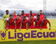 Los jugadores de El Nacional en el cotejo frente a Macará.