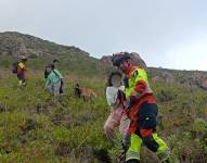 Rescate de cuatro personas en cerro La Marca