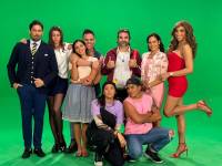 Parte del elenco de la telenovela Los García.