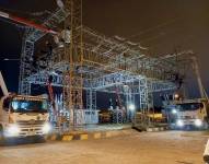 Imagen referencial de la subestación San Vicente y línea de subtransmisión San Vicente - Salinas.