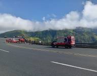 Lugar donde los vehículos cayeron al abismo.