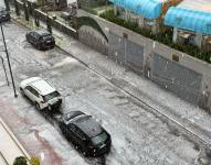 Lluvias y granizo en Quito este domingo 9 de marzo de 2025.