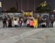 Los sospechosos detenidos en Ecuador por la Policía Nacional.