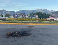 Otavalo, la mañana de este 15 de octubre del 2025 tras una jornada de intensas manifestaciones.