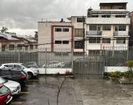 Lluvias en el sector de Bellavista, en Quito, este lunes 29 de septiembre.