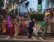 Tras cámaras de la grabación del popular video Dhinka Chika