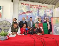 Gente Buena y el PSC en una rueda de prensa.