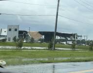 Foto de una infraestructura afectada por el huracán Milton