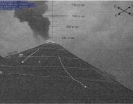 Actividad del volcán Sangay el 27 de diciembre del 2023