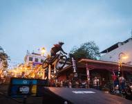 Uno de los ciclistas en los circuitos del Cerro Santa Ana.