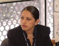 Paola Pabón siguió con expectativa la sesión del Pleno de la Asamblea Nacional