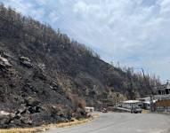 La zona del barrio Bolaños más afectada por el incendio se ubica junto al túnel Guayasamín.