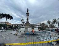 Desde el 12 de abril se encuentra bajo reparación el monumento a la Independencia en el Centro Histórico.