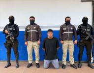 Momento de la detención del más buscado de Guayas por el delito de femicidio.