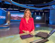 Gabriela Baer en los estudios de Televistazo.