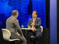 Henry Cucalón durante la entrevista en Contacto Directo.