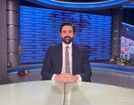 Roberto Andrade, exdirector de la UAFE en el set de Televistazo en Quito.