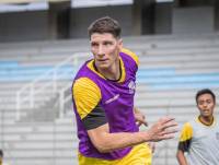 Gastón Campi en un entrenamiento con Barcelona SC