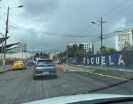 Los trabajos de repavimentación en la zona del coliseo Rumiñahui y la Escuela Politécnica Nacional.